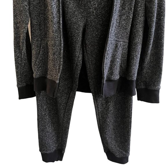 Rasio Jogger Pants and Hoodie Womens Large Black Sequin 2 Piece Workout Outfit - Picture 9 of 14